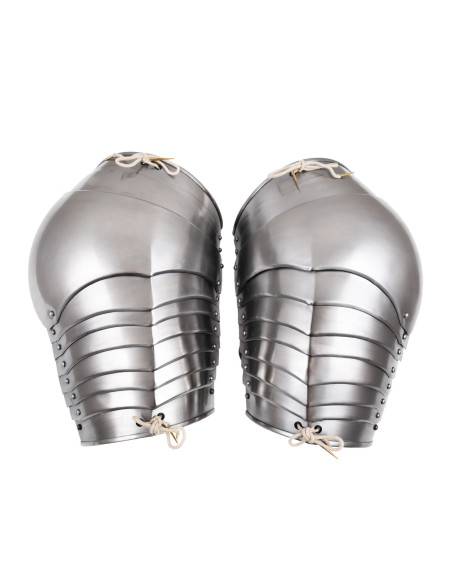 Épaulières médiévales en acier (1,2 mm.)