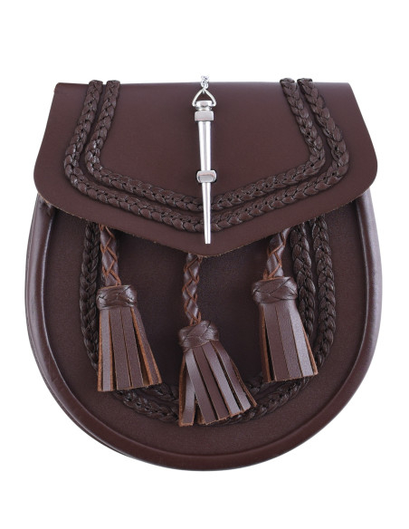 Sporran pour kilt en marron