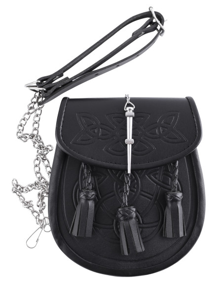 Sac Sporran pour kilt en noir