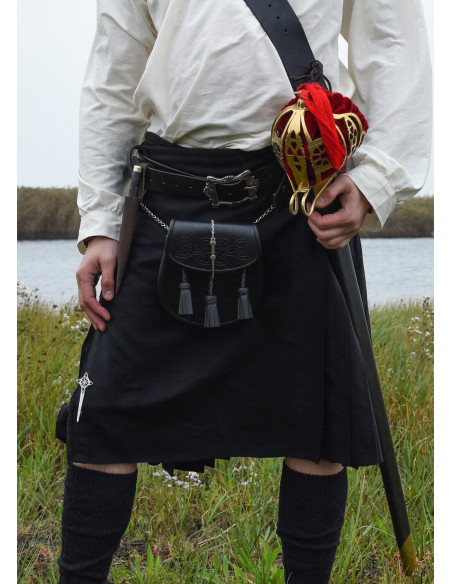 Sac Sporran pour kilt en noir