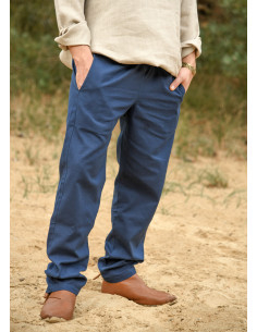 Pantalon médiéval Hagen en bleu