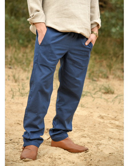 Pantalon médiéval Hagen en bleu