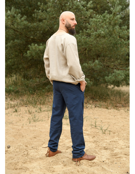 Pantalon médiéval Hagen en bleu