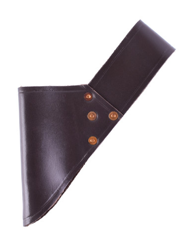 Étui en cuir marron pour épées