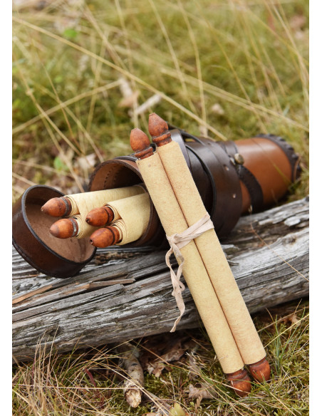 Capsule Romaine porte-rouleaux en cuir