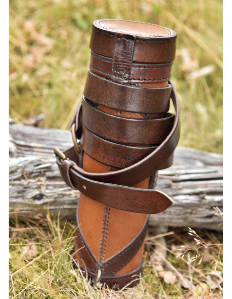 Capsule Romaine porte-rouleaux en cuir