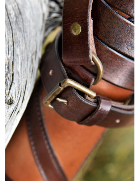 Capsule Romaine porte-rouleaux en cuir