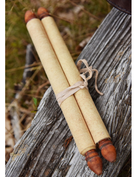 Capsule Romaine porte-rouleaux en cuir