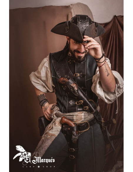 Veste noire pour pirates, hommes