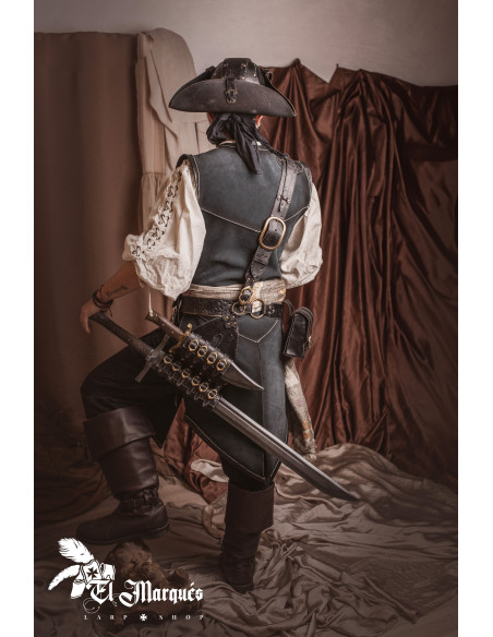 Veste noire pour pirates, hommes