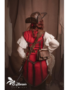 Veste rouge pour femmes pirates 2