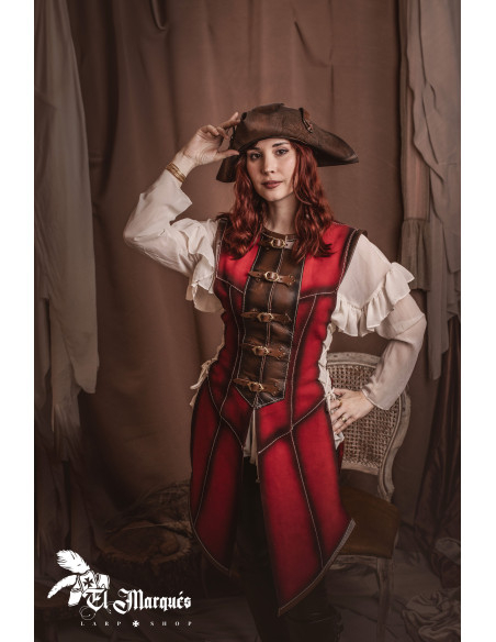 Veste rouge pour femmes pirates
