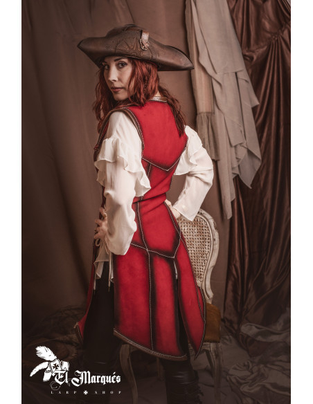 Veste rouge pour femmes pirates