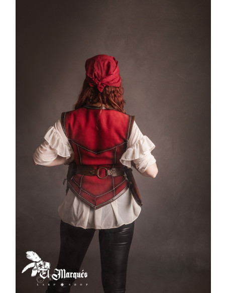 Veste rouge pour femmes pirates