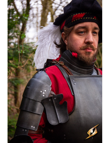 Épaulières médiévales en acier modèle...