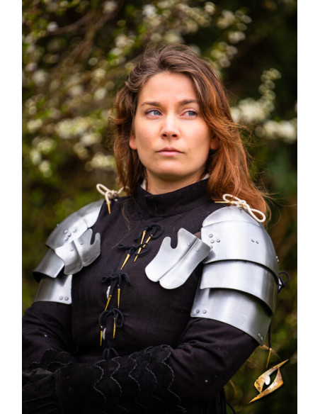 Épaulières médiévales en acier modèle...
