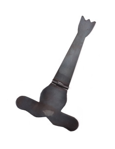 Charnière médiévale de coffre forgée en acier