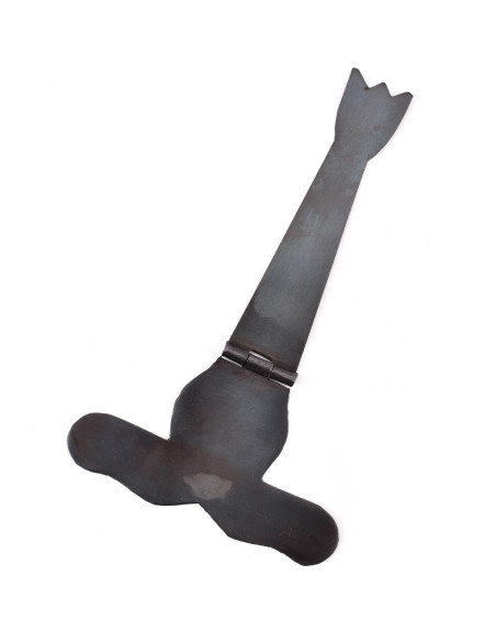 Charnière médiévale de coffre forgée...