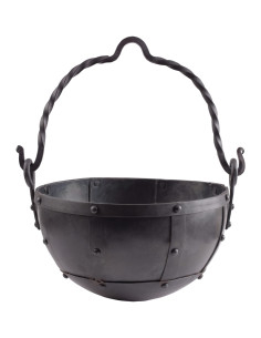 Marmite moyenne en acier riveté (environ 9 L)