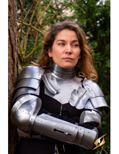 Bras médiévaux en acier modèle Landsknecht, finition polie 2