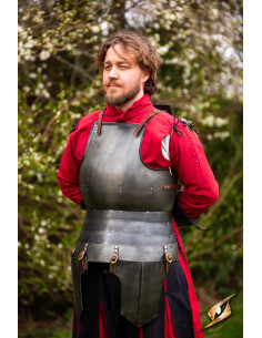 Armure médiévale en acier modèle Landsknecht, finition...