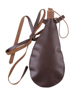 Bouteille médiévale d'eau en cuir (34 cm.)