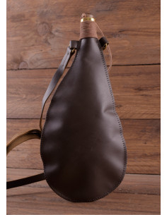 Bouteille médiévale d'eau en cuir (34 cm.) 2