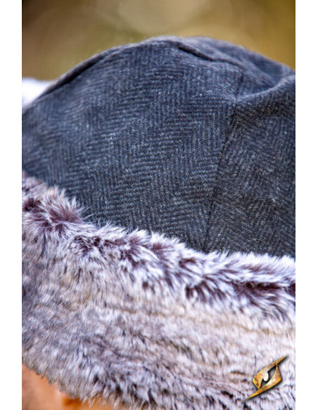 Bonnet médiéval en laine, modèle Toke