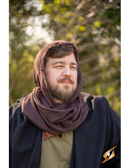 Capuche avec châle en gaze, modèle Ezio