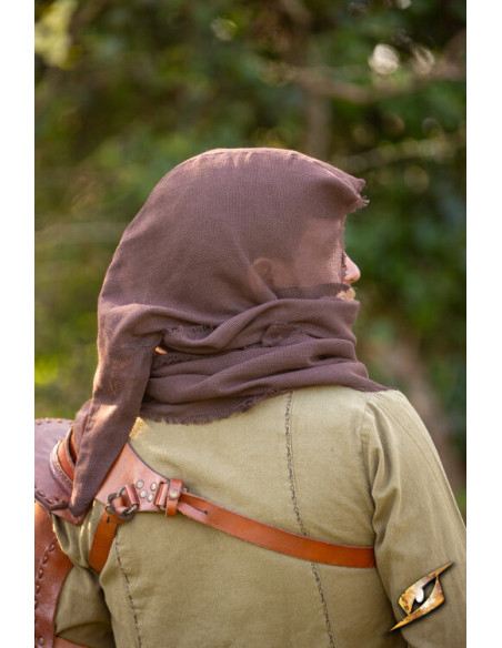 Capuche avec châle en gaze, modèle Ezio