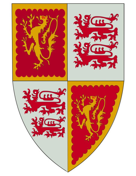 Bannière médiévale quadrillée de...