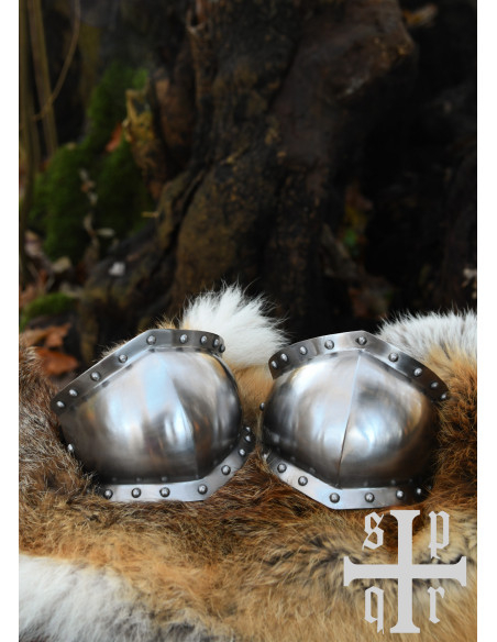 Paire de genouillères médiévales, XVe...