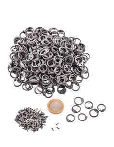 Sachet d'anneaux en aluminium de 8 mm, environ 1 kg.