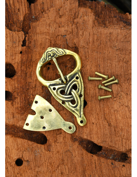 Boucle de ceinture viking en laiton...