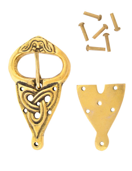 Boucle de ceinture viking en laiton...