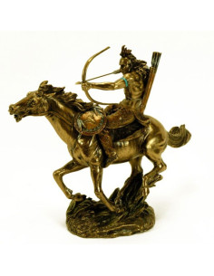 Figure Indien à cheval avec l'arc