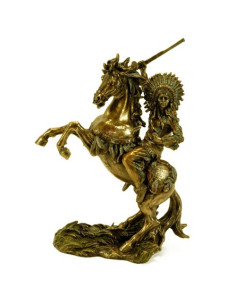 Figure cheval indien avec fusil