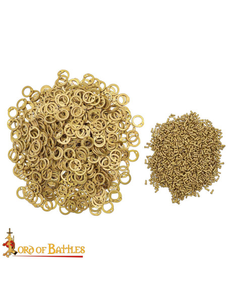 Pack de anneaux plats en laiton avec...