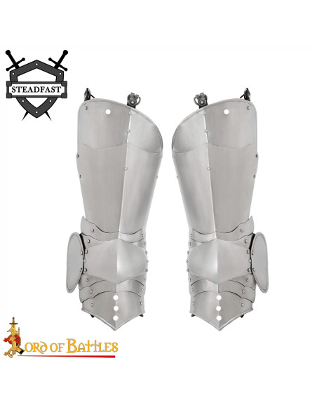 Armure pour jambe en acier de...