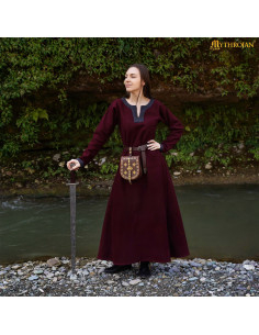 Robe viking aux bordures décoratives modèle Ingrid,... 2