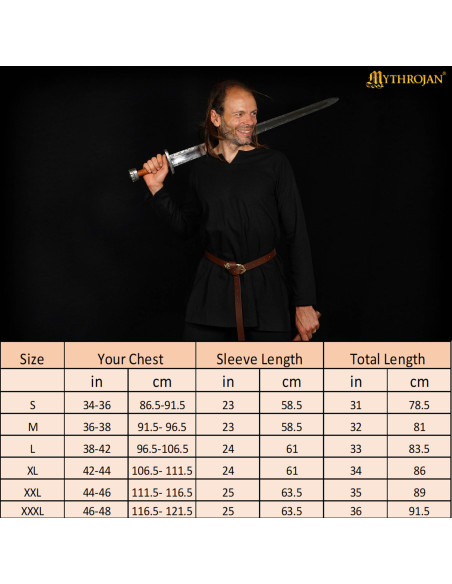 Tunique viking en coton modèle...
