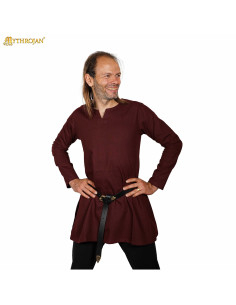 Tunique médiévale en coton modèle Raider, couleur marron