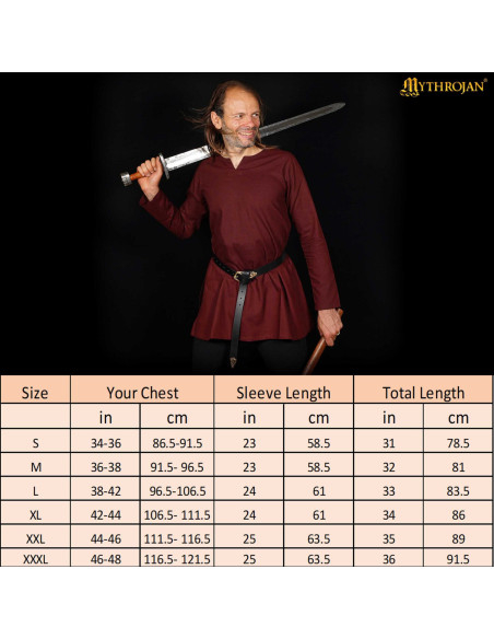 Tunique médiévale en coton modèle...