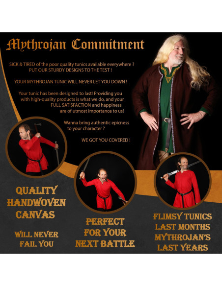 Tunique médiévale en coton modèle...