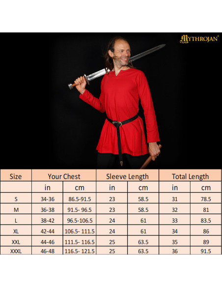 Tunique médiévale en coton modèle...