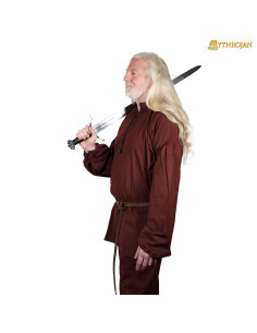 Chemise viking en coton modèle Aventurier, couleur marron 2