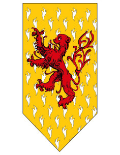 Drapeau médiéval lion et arminios fond jaune