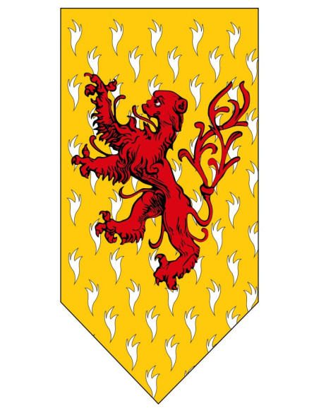 Drapeau médiéval lion et arminios...