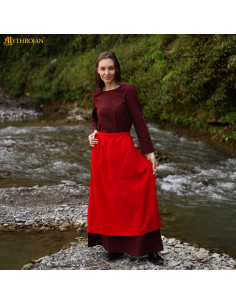 Tablier médiéval de la Renaissance, couleur rouge 2