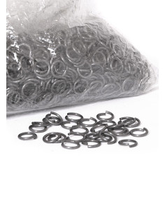 Paquet de 1 kg d'anneaux ouverts en maille, diamètre 8 mm.